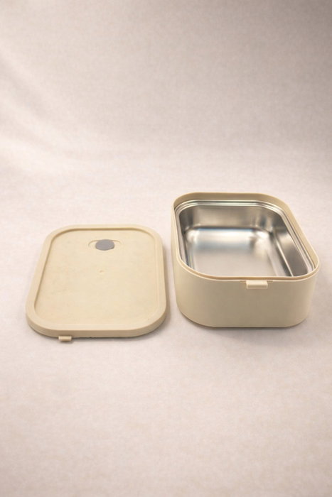 Hermia Caja de Almuerzo de Acero Inoxidable 650 ml Crema